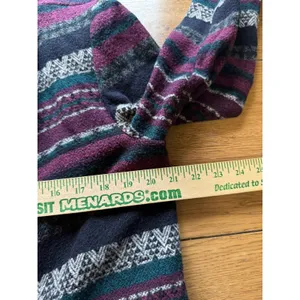 Katie Brooke Coat Wool Blend Aztec Stripe Southwestern Women Size Measured Wool thumbnail 5