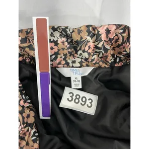 Womans Time & Tru XL 16-18 Floral Puffy Coat Full Zip Lined Multicolor thumbnail 3