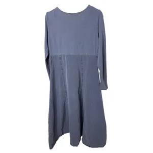 Moda Int'l Vintage Gray/blue Button Front Maxi Dress Long‎ Sleeve Size M USA thumbnail 7