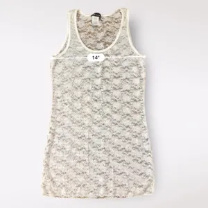 Wet Seal Y2K White Lace Sheer Mini Dress‎ Size Large Coquette Floral thumbnail 4