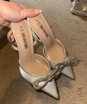 Sparkly White Heels Size 8 thumbnail 2