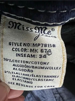 Miss Me Women's Dark Blue sequin Embroidered pockets mid rise Bootcut Jeans 31 thumbnail 3