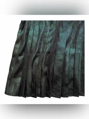 ANTHROPOLOGIE CURRENT AIR Women’s Black Opal Iridescent Pleated Skirt Size M thumbnail 7