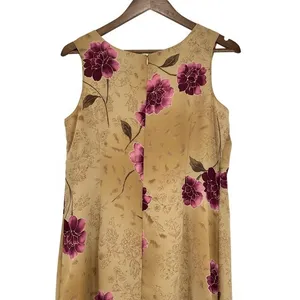 Laura Scott Vintage Boho Grunge‎ 90s Teacher Floral Maxi Dress Sleeveless Gold Phoebe Buffay thumbnail 3