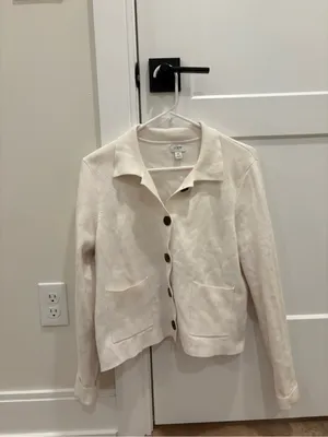 J.Crew 100%Cotton Sweater Button Up thumbnail 2