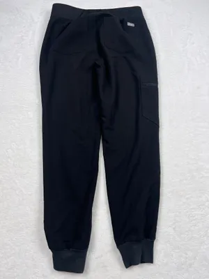 FIGS Zamora Jogger Scrub Pants Black XS Petite Regular Rise thumbnail 2