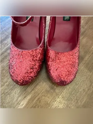 Ruby Red Heels Mary Jane Size 10 Glitter Dorothy Costume Shoes thumbnail 2