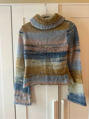 Striped Plush Teddy Zip Sweater thumbnail 2