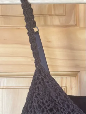 Vintage Crochet Bodice Brown Flowy Boho Cami size medium thumbnail 6