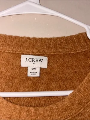 J Crew sweater dress in extra soft yarn brown XS thumbnail 2