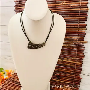 Chico’s Choker Necklace Brass & Rhinestone thumbnail 3