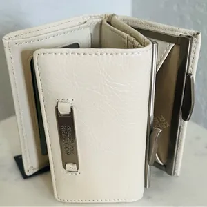 KENNETH COLE REACTION VINTAGE WALLET WITH‎ SOLAR POWERED CALCULATOR, Ivory, NWT thumbnail 1