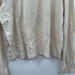 Aerie Cream Long Sleeve Ribbed Knit Crewneck Pullover Top Sz‎ XXL NEW thumbnail 3