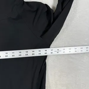 Lululemon High Lines Pullover Black Funnel Neck Pleated Back Pullover Size 2 thumbnail 2