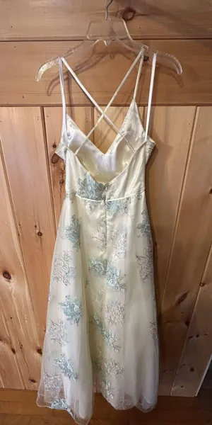 JCPenney Cream And Mint Green Prom Dress thumbnail 5