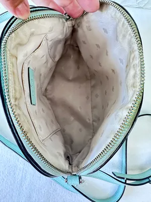 Kate Spade Perry Mint Green Saffiano Leather Small Dome Crossbody Purse Classic thumbnail 9