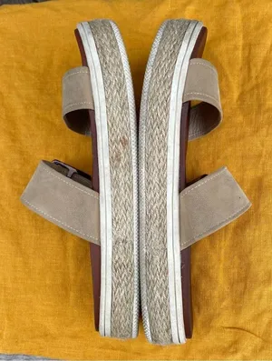 MIA Two Strap Tan Espadrille Platform Sandal Size 9.5 thumbnail 5