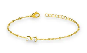 Adjustable Bow Charm Bracelet for Women Gold thumbnail 1