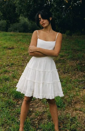 Aritzia White Linen Dress thumbnail 5