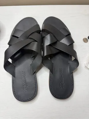 Madewell Womens Boardwalk Black Woven Slide Sandal Size 8.5 thumbnail 8