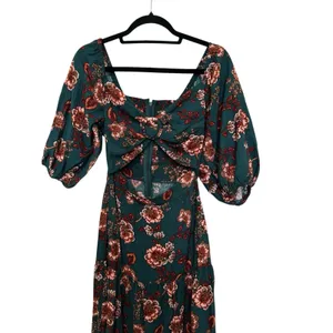 MINKPINK Olivia Floral Cutout Maxi Dress. Get ready for autumn in multi-color XS thumbnail 6