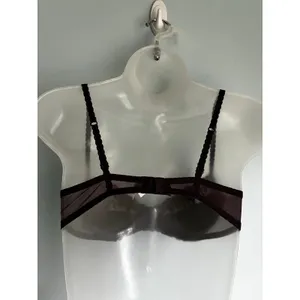 Vintage (01) Victoria's Secret Bra Lined Lace Plum 36A thumbnail 3