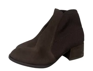 Eileen fisher sz7 Dark Chocolate brown Aesop Booties stretch chelsea boot thumbnail 1