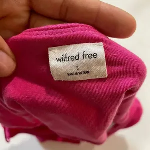 Wilfred Free Aritzia Pink Cowl Neck Crop Cami Tank Top Size S thumbnail 5