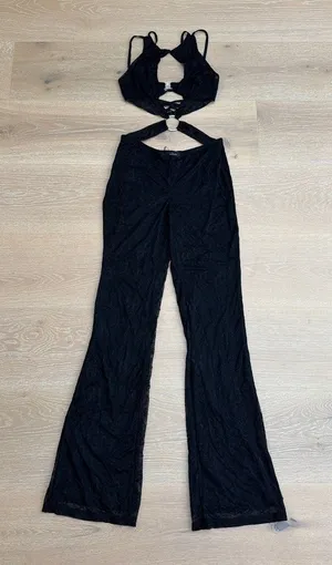 Outcast Jumpsuit Cutouts Lace Oakley Size L Black thumbnail 1