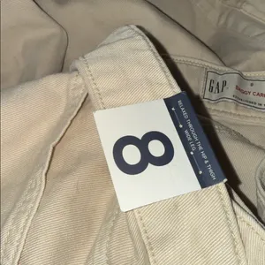 NWT GAP Mid Rise Cargo Baggy Khakis Pant Pockets SZ-8 Color Bedrock Beige thumbnail 11