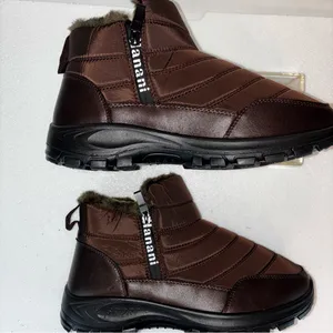 ❄️🥶Size:10 Brown Winter Cozy Boots with Durable Soles and Classic Design thumbnail 2