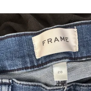 FRAME Le Slim Palazzo High Rise Wide Leg Jeans Thunderstorm Blue Size 28 thumbnail 4