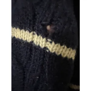 Vintage Women's Blue & White Cable Knit Hathaway House Classics Wool Sweater L thumbnail 3