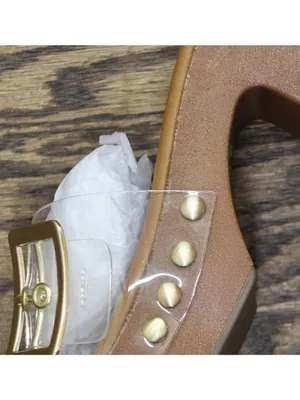NWT Madden Girl Woodland Platform Block Heel Sandal WOOD03J1 Clear Brown 6.5M thumbnail 14