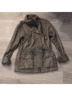 Hollister green jacket size small thumbnail 2