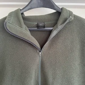 REI Vintage Green Fleece Quarter Zip thumbnail 4