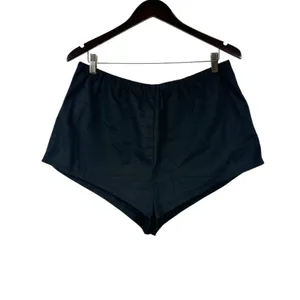 Anthropologie Micro Mini Classic Black Linen Blend Shortie Shorts Size L NWT thumbnail 3