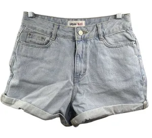 Urban Bliss Women's High Rise Denim Shorts Light Wash Blue Size‎ 4 Casual Summer thumbnail 1