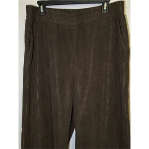 Halara Brown Corduroy Pull On Wide Leg Pants Women’s Size XL Petite thumbnail 2