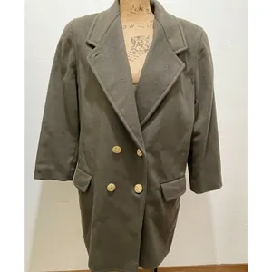 VTG ASHLEY SCOTT Women's Olive Green Wool Blend Long Winter Coat Jacket Medium M thumbnail 3