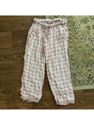 GUC SoHo Apparel Pink Plaid Pajama 2 Piece Tank Top And Pant Set thumbnail 5