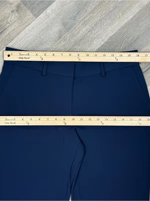 Victorias Secret Tapered Leg Ankle Pants Trousers Blue 8 Mid‎ Rise Lightweight thumbnail 9