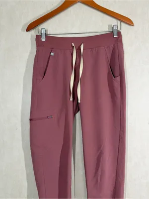 Figs Women’s Zamora Jogger Scrub Pants Pull On in Mauve Pink XSP thumbnail 2