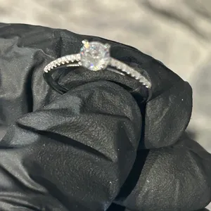 Elegant Silver Plated zirconia Ring size 7 thumbnail 2