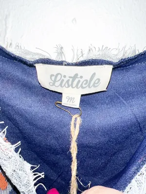 Listicle cheetah print navy orange white gray chic lace trim tank top new thumbnail 4