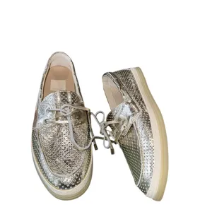 NEW Dolce Vita Doris Boat Shoe (Women) 8.5M, PLATINUM PERFORATED LEATHER thumbnail 10