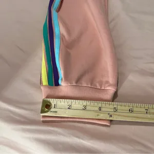 Electric Yoga Sundrop Jogger Pants‎ Womens Size S Pink Rainbow Side Stripes thumbnail 16