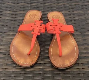 Tory Burch Tong Poppy Coral Sandals thumbnail 1