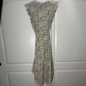 Faherty Carmen Floral Print Wrap Midi Dress‎ Ruffle Short Sleeve Hi Low Small thumbnail 8