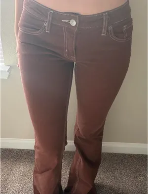 Aeropostale vintage brown low rise flare jeans thumbnail 3